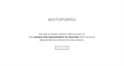 Desktop Screenshot of masterforyouagency.com